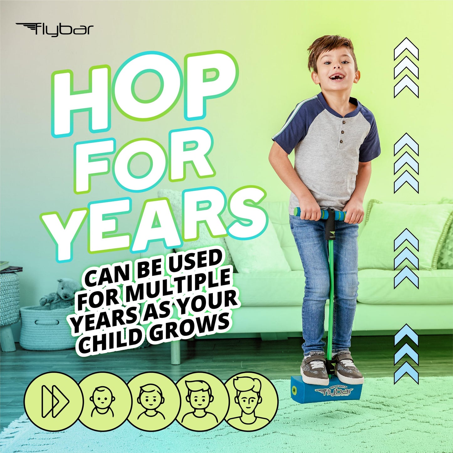 Flybar Mein erster Schaumstoff-Pogo Jumper – Sicheres Hüpfspielzeug ab 3 Jahren